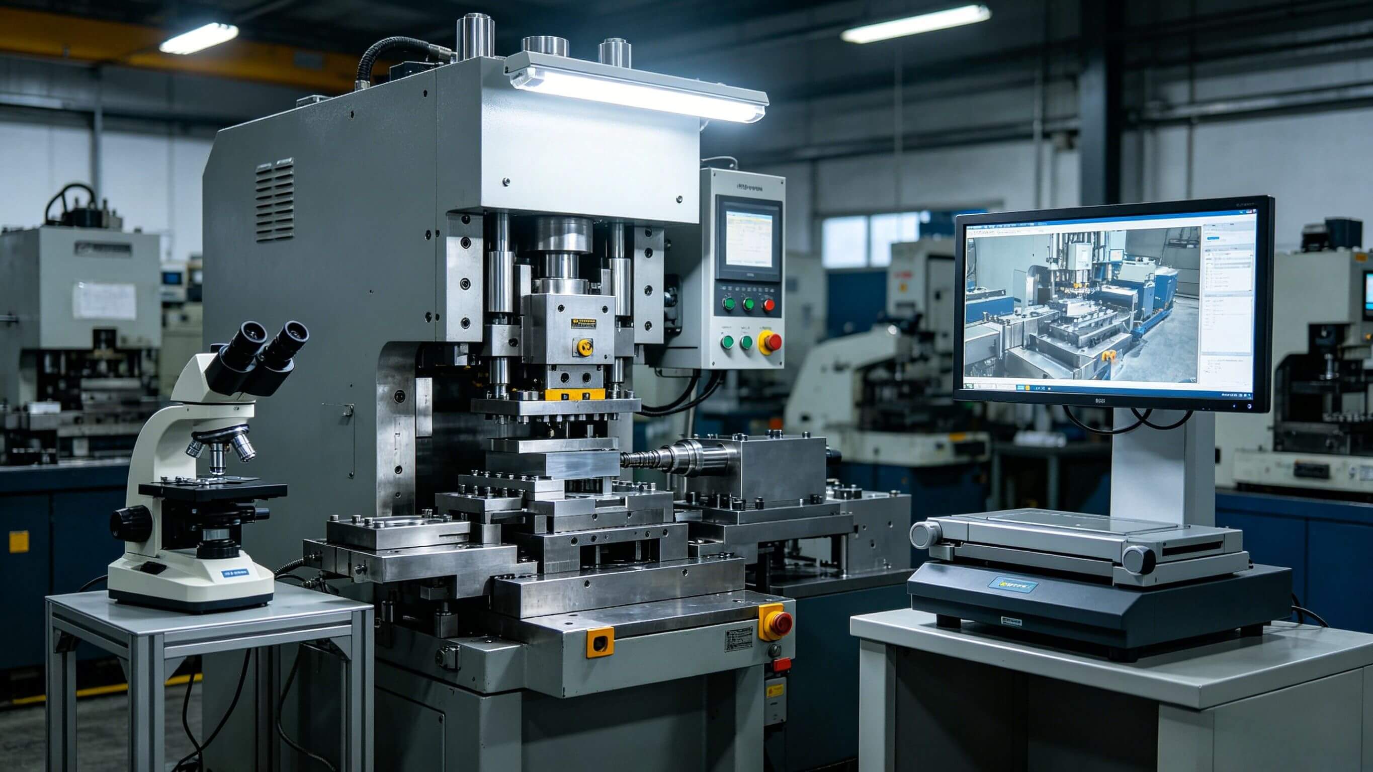 high-speed-progressive-stamping-press-with-optical-measuring-machine-precision-metal-parts-factory high-speed-progressive-stamping-press-with-optical-measuring-machine-precision-metal-parts-factory