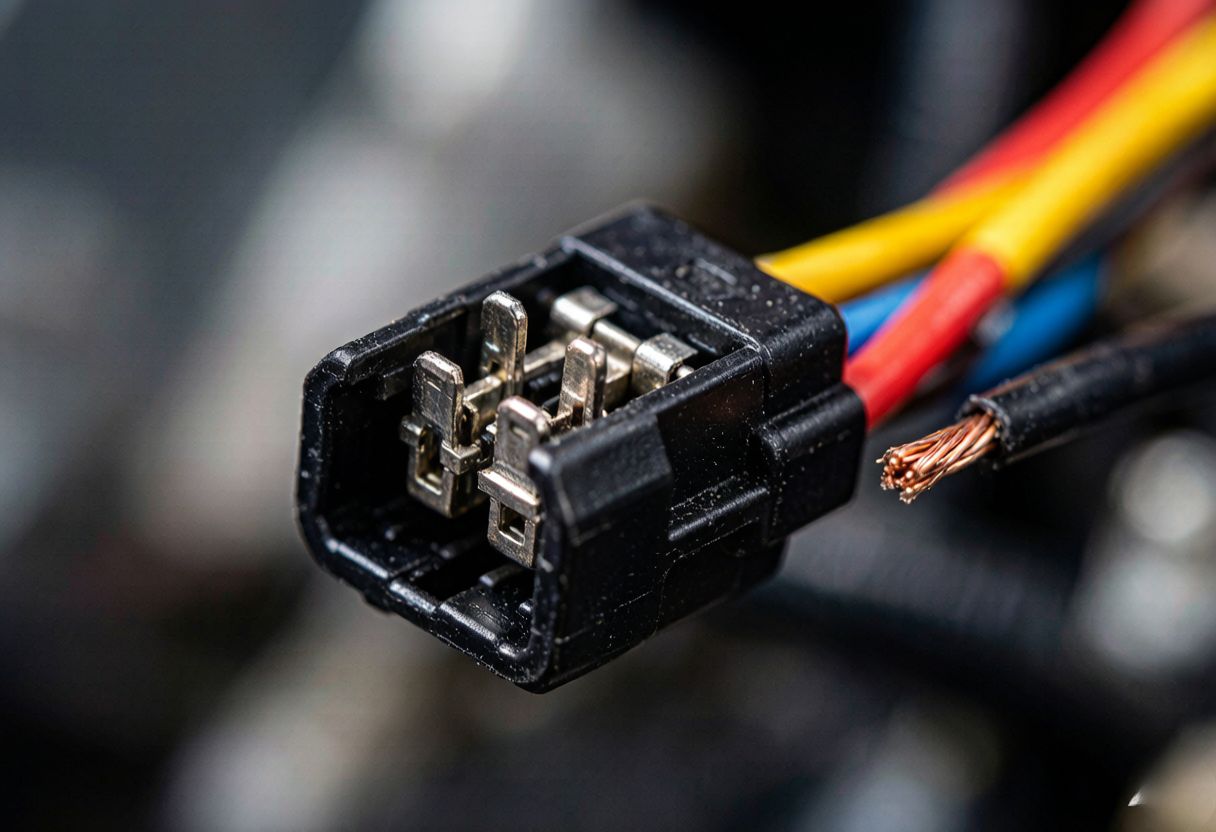 automotive-wire-harness-cross-section-metal-terminals-black-connector